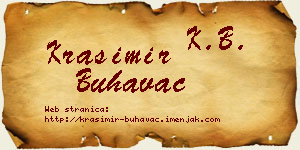 Krasimir Buhavac vizit kartica